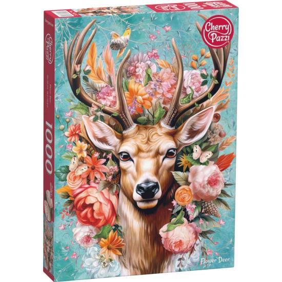 Puzzle Cherry Pazzi Cerf en Fleurs 1000 pièces Puzzle Cherry Pazzi Cerf en Fleurs 1000 pièces