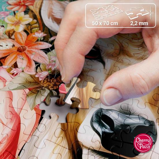 Puzzle Cherry Pazzi Cerf en Fleurs 1000 pièces Puzzle Cherry Pazzi Cerf en Fleurs 1000 pièces