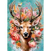 Puzzle Cherry Pazzi Cerf en Fleurs 1000 pièces