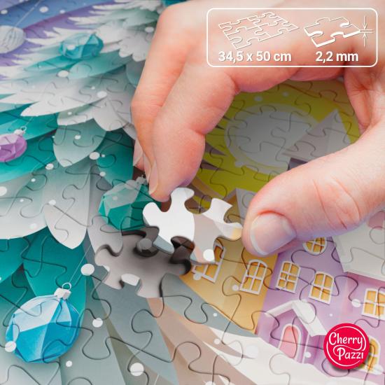 Puzzle Cherry Pazzi Vœux D'Hiver 500 pièces