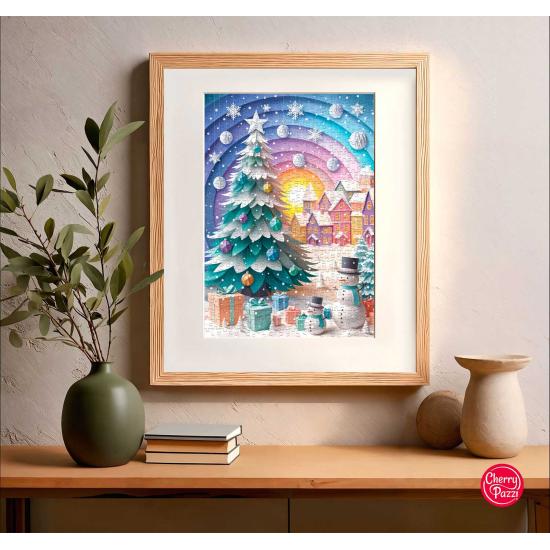 Puzzle Cherry Pazzi Vœux D'Hiver 500 pièces