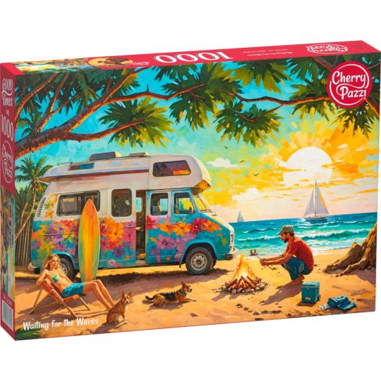 Puzzle Cherry Pazzi En Attendant Les Vagues 1000 pièces