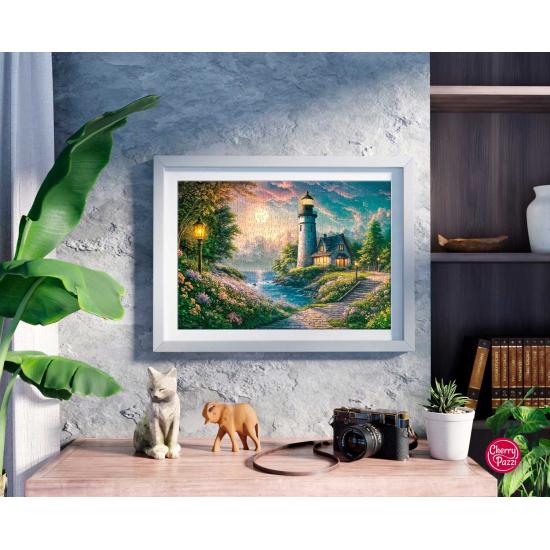 Puzzle Cherry Pazzi Phare au clair de Lune de 500 pièces