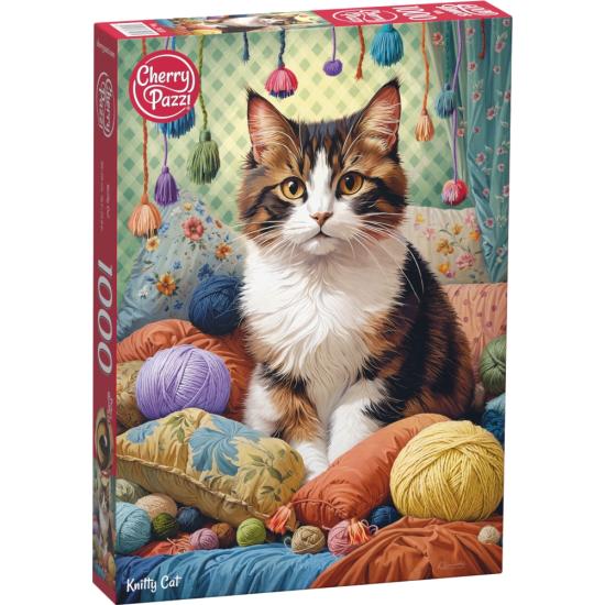 Puzzle Cherry Pazzi Chat dans un écheveau, 1000 pièces