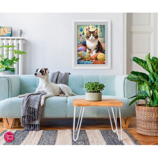 Puzzle Cherry Pazzi Chat dans un écheveau, 1000 pièces