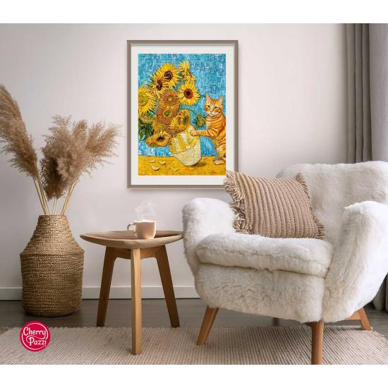 Puzzle Cherry Pazzi Chat Et Art 1000 pièces