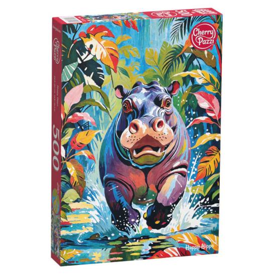 Puzzle Cherry Pazzi Happy Hippo 500 pièces