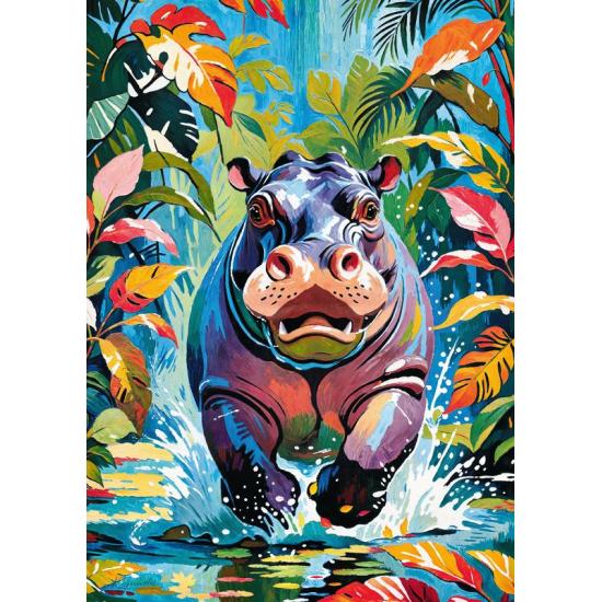 Puzzle Cherry Pazzi Happy Hippo 500 pièces