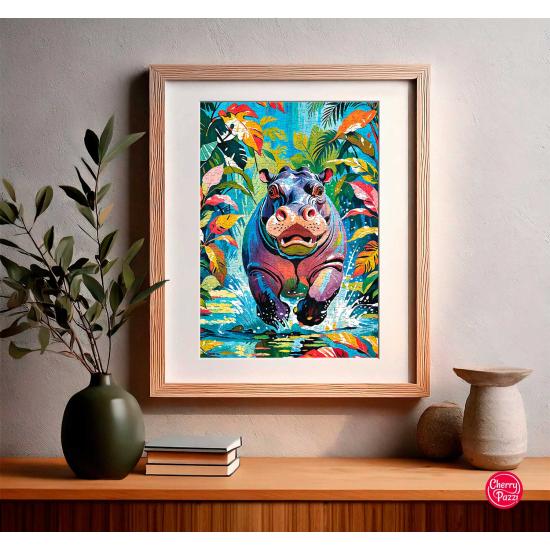 Puzzle Cherry Pazzi Happy Hippo 500 pièces