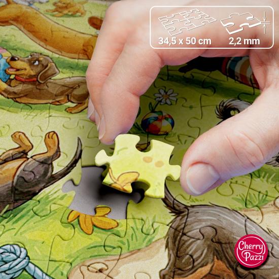 Puzzle Cherry Pazzi Aboyer Dans Le Parc XXL 300 pièces