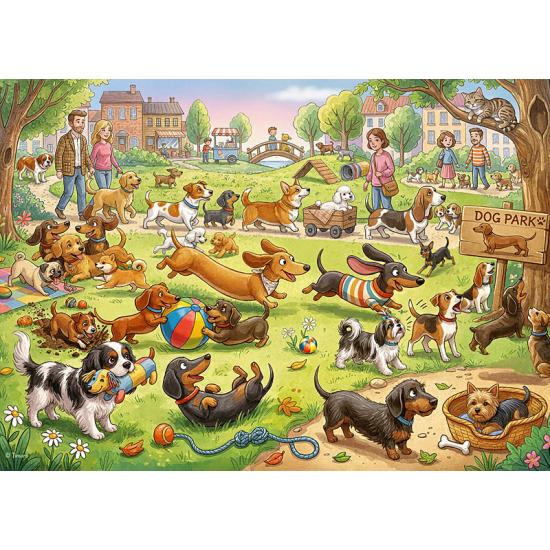 Puzzle Cherry Pazzi Aboyer Dans Le Parc XXL 300 pièces
