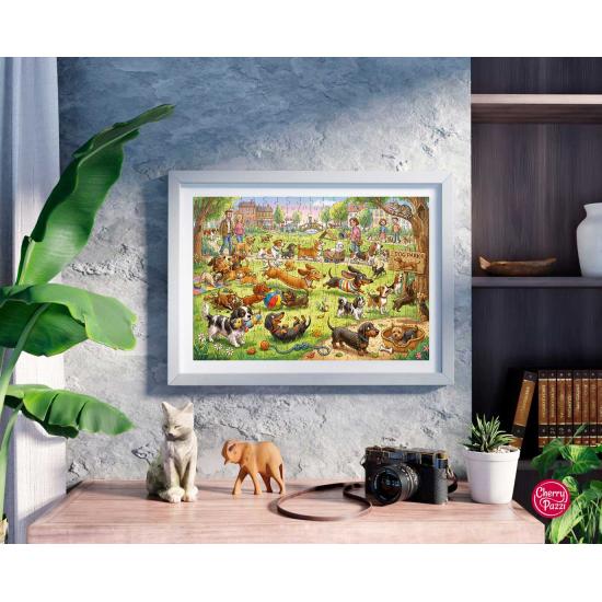 Puzzle Cherry Pazzi Aboyer Dans Le Parc XXL 300 pièces