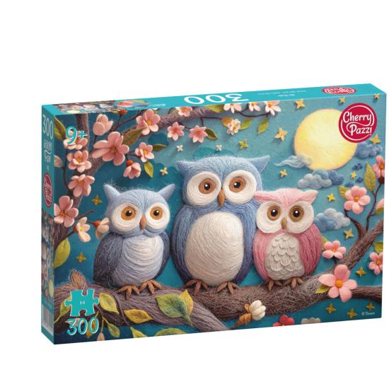 Puzzle Cherry Pazzi Chouettes En Laine Mignonnes XXL 300 pièces