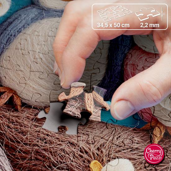 Puzzle Cherry Pazzi Chouettes En Laine Mignonnes XXL 300 pièces