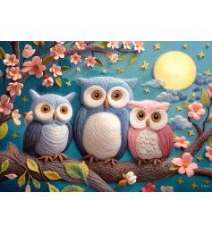 Puzzle Cherry Pazzi Chouettes En Laine Mignonnes XXL 300 pièces