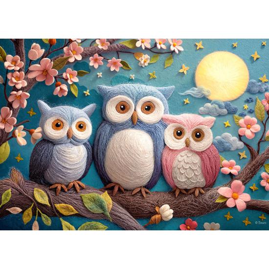 Puzzle Cherry Pazzi Chouettes En Laine Mignonnes XXL 300 pièces