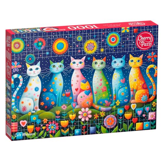 Puzzle Cherry Pazzi Moustaches Mignonnes 1000 pièces