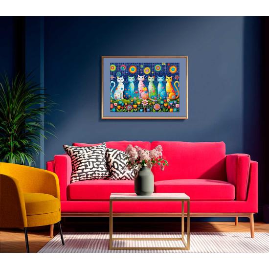 Puzzle Cherry Pazzi Moustaches Mignonnes 1000 pièces