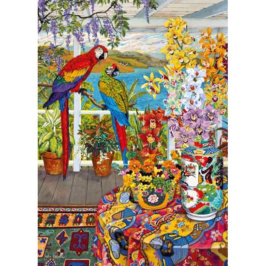Cherry Pazzi Perroquets sur la balustrade Puzzle 1000 pièces Cherry Pazzi Perroquets sur la balustrade Puzzle 1000 pièces