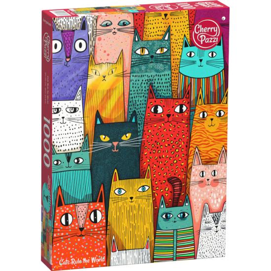 Puzzle Cherry Pazzi Les Chats Règnent Sur Le Monde 1000 pièces