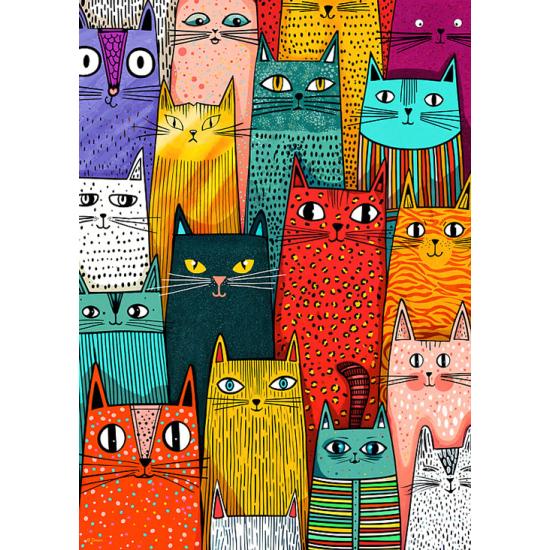 Puzzle Cherry Pazzi Les Chats Règnent Sur Le Monde 1000 pièces