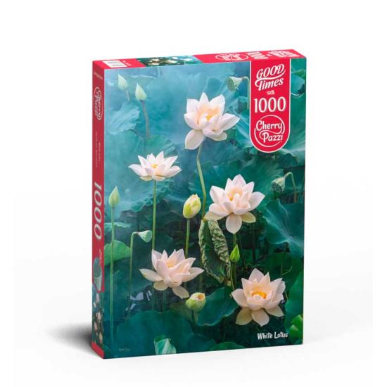 Puzzle 1000 pièces Cherry Pazzi Lotus blanc