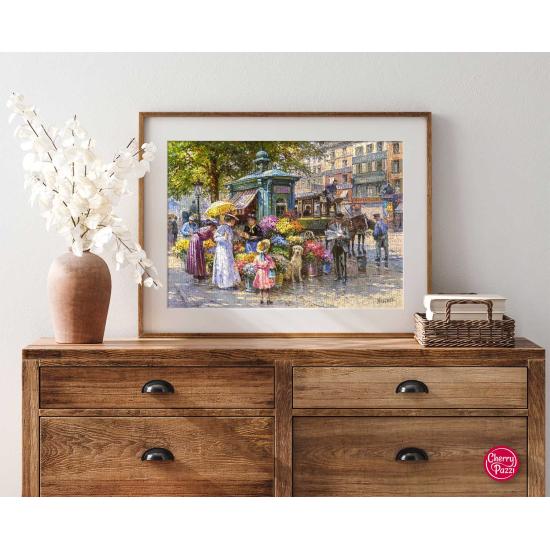 Puzzle de 1000 pièces du marché aux fleurs Cherry Pazzi
