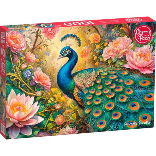 Puzzle Cherry Pazzi Paradis du paon 1000 pieces