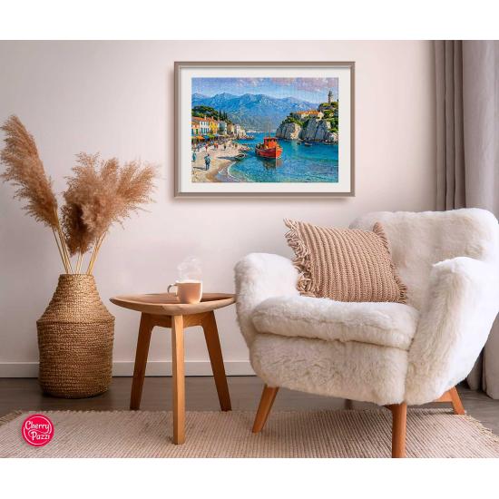 Puzzle Cherry Pazzi Village balnéaire1000 pieces