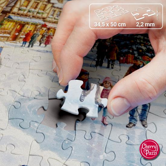 Puzzle Cherry Pazzi Village Enneigé XXL 300 pièces