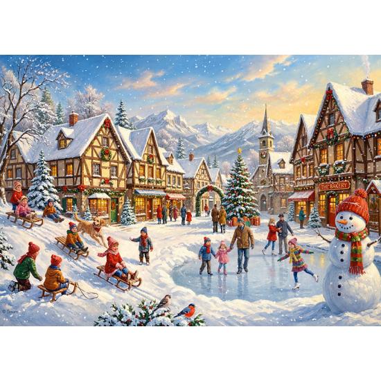 Puzzle Cherry Pazzi Village Enneigé XXL 300 pièces