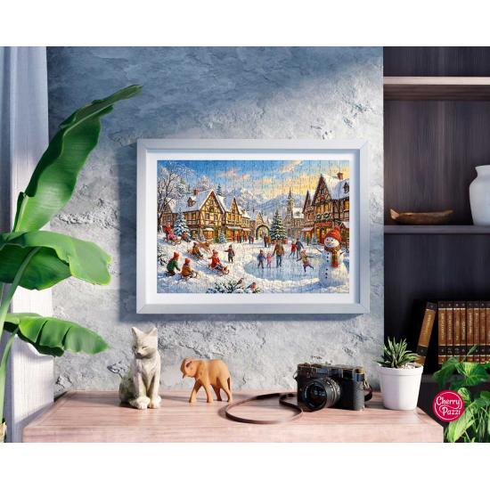 Puzzle Cherry Pazzi Village Enneigé XXL 300 pièces