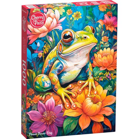 Puzzle Cherry Pazzi Grenouille Flower Power 1000 pièces