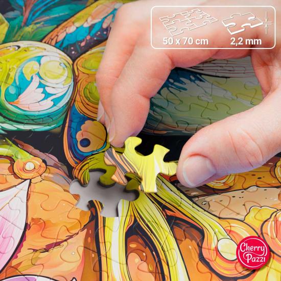 Puzzle Cherry Pazzi Grenouille Flower Power 1000 pièces