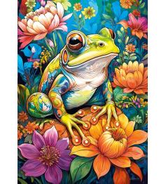 Puzzle Cherry Pazzi Grenouille Flower Power 1000 pièces