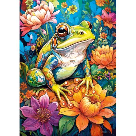 Puzzle Cherry Pazzi Grenouille Flower Power 1000 pièces