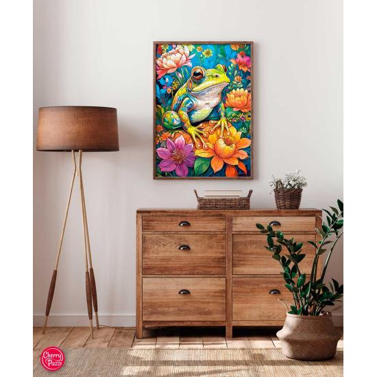 Puzzle Cherry Pazzi Grenouille Flower Power 1000 pièces