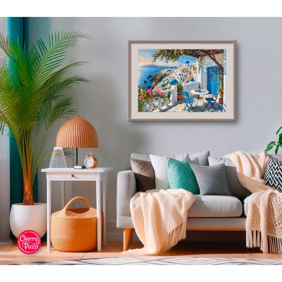 Puzzle Cherry Pazzi Blues de Santorin 1000 pieces