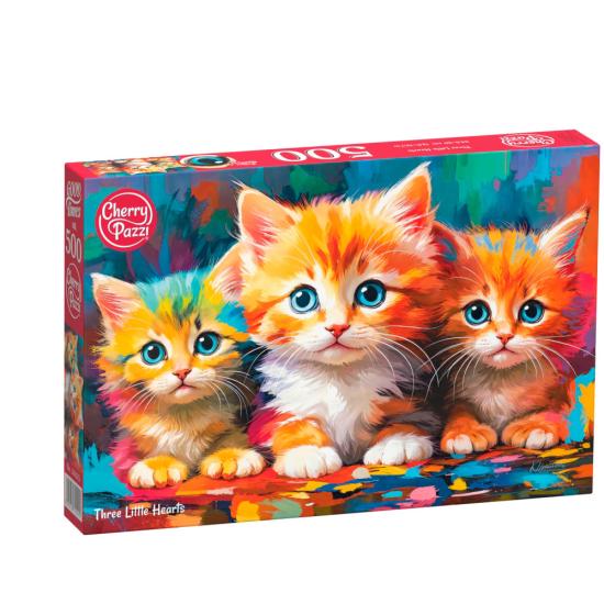 Puzzle Cherry Pazzi Trois Petits Coeurs 500 pièces