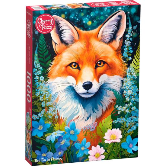 Puzzle Cherry Pazzi Renard Roux En Fleurs 1000 pièces