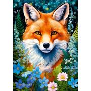 Puzzle Cherry Pazzi Renard Roux En Fleurs 1000 pièces