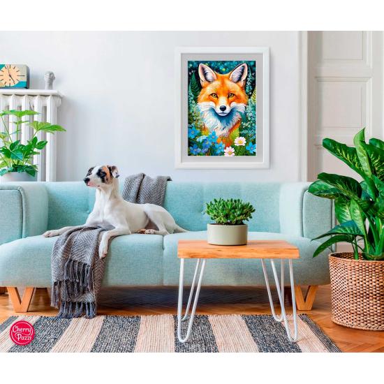 Puzzle Cherry Pazzi Renard Roux En Fleurs 1000 pièces