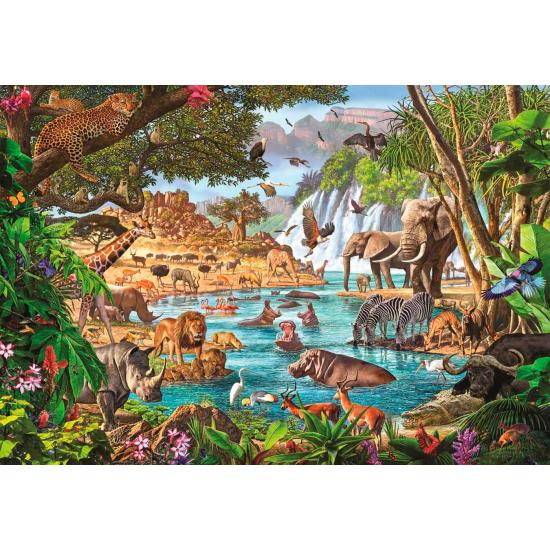 Clementoni Puzzle Abreuvoir Africain 3000 pièces