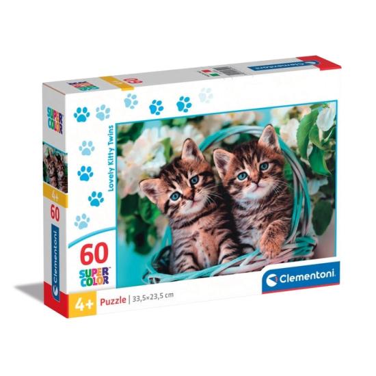 Puzzle Clementoni Adorables Jumeaux Chatons 60 pièces