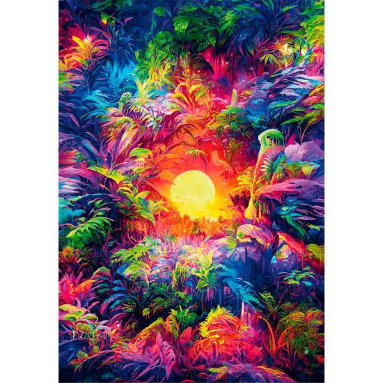 Puzzle Clementoni Lever de Soleil psychédélique Dans la Jungle 5