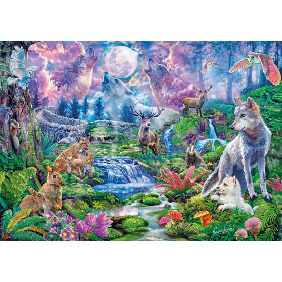 Clementoni Animaux Sauvages au Clair de Lune Puzzle de 3000