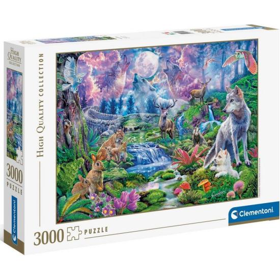 Clementoni Animaux Sauvages au Clair de Lune Puzzle de 3000