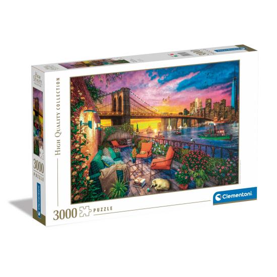 Clementoni Coucher de soleil sur le balcon de Manhattan Puzzle 3