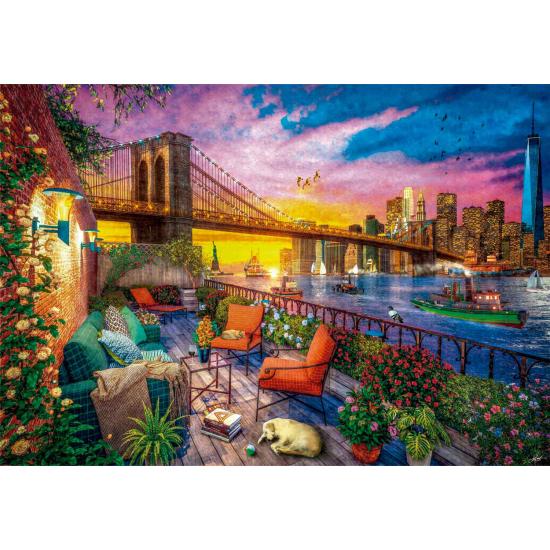 Clementoni Coucher de soleil sur le balcon de Manhattan Puzzle 3