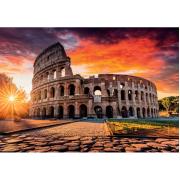Puzzle Clementoni Coucher de soleil au Colisée de Rome, 1000 piè